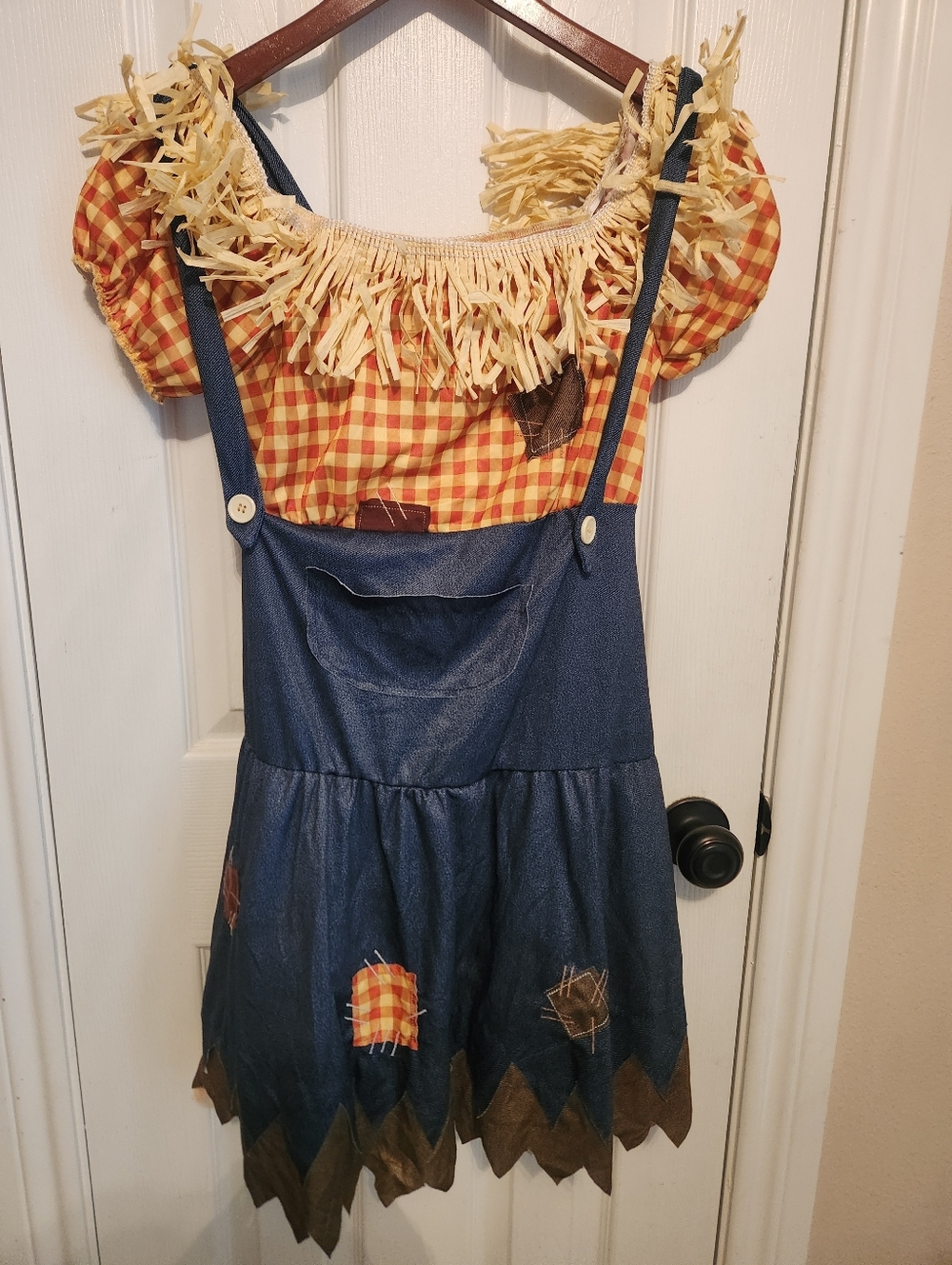 Women's Scarecrow Costume Size Small 4-6 Halloween Dress Up